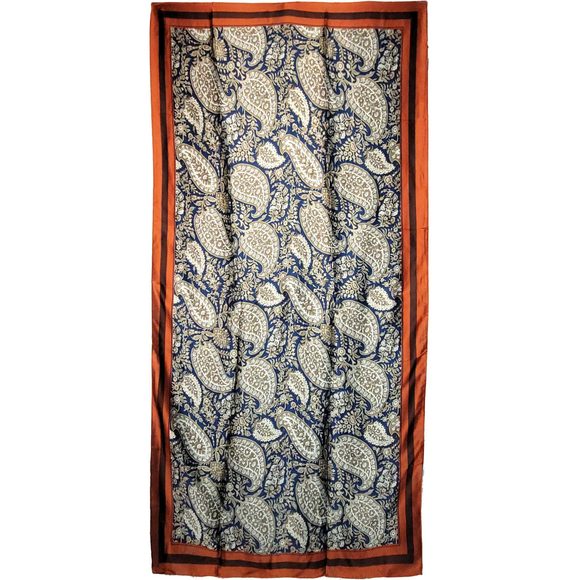 NWT Long Soft Scarf 35"x70" Rectangle Silk Feeling 100% Shawl Wrap 02881 - Picture 5 of 5